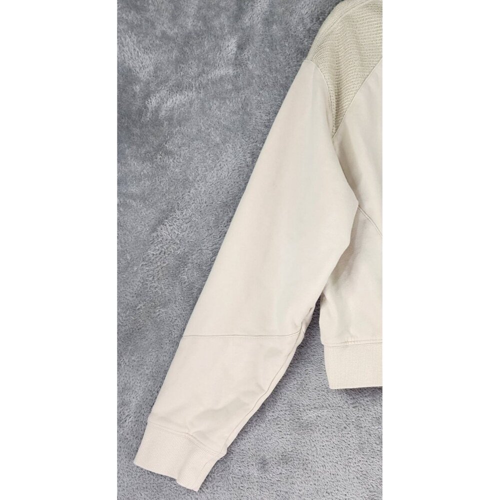 The Greii Sweatshirt Womens Large Cream 1/4 Zip Long Sleeve Preppy Casual Top - Picture 4 of 10